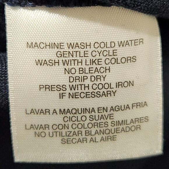 Jones New York Linen Blouse Size Medium Navy Blue Color 100% Linen - Picture 10 of 10